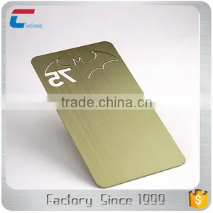 Blank Printing Brushed Golden Metal Card thumbnail-1