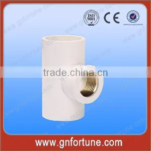PVC Water Pipe Fittings Brass Female Thread Reducing Tee thumbnail-1
