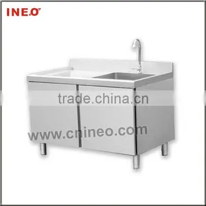 European Style Restaurant Stainless Steel Kitchen Sink With Bottom Cabinet thumbnail-1