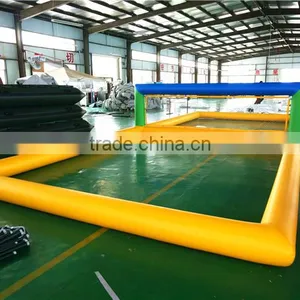 Durable PVC Tarpaulin Inflatable Floating Water Volleyball Court for Sale thumbnail-3