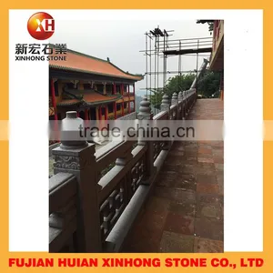 Natural Carved White Stone Columns and Stone Balustrade thumbnail-3