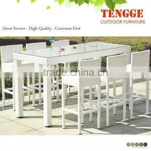 Patio Sense All Weather Wicker 7 Piece Bistro Bar Set thumbnail-4