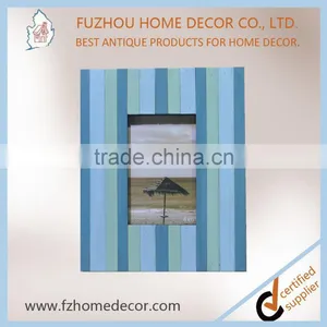 Terse Style Wooden Painting Photo Frame With Color Stripe for Decoration or Gift thumbnail-4