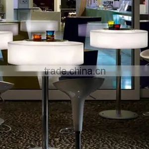High Top Stainless Steel Base Glowing Plastic Led Light Bar Coffee Table thumbnail-1