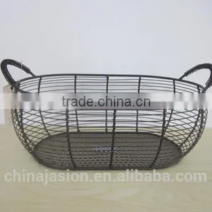 China Factory Fashion Design Storage Metal Wire Fruit Basket thumbnail-1
