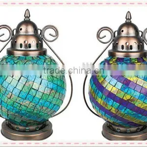 Flower Design Turkish Mosaic Lanterns Wholesale thumbnail-6