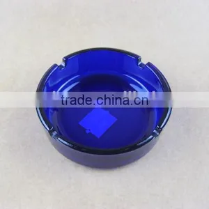 Beautiful Blue Glass Ashtray thumbnail-1