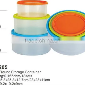 Round Plastic Food Strorage Lunch Box and Food Container Meal Prep Containers Boite a Vivres Die Kasserolle thumbnail-1
