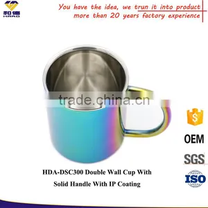 Double Wall Rainbow Color Stainless Steel Cup thumbnail-3
