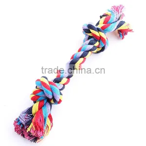 Yiwu Factory Wholesale Pet Dog Toy Double Knot Knot Cotton Rope m 23cm 55g Can be Mixed Batch thumbnail-1