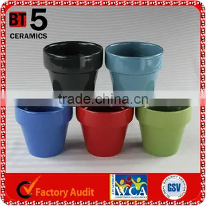 Ceramic Garden Pot 4 Inch in Colors thumbnail-1