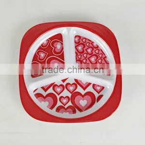 Meneed 3compartments Holiday Used Design Heart Candy Plastic Dipping Dish thumbnail-1