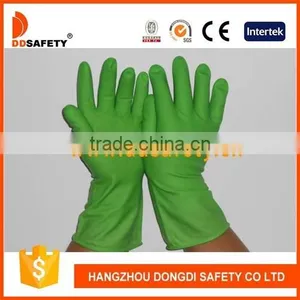 DDSAFETY Wholesale Cheap Green Latex Glove Safety Glove thumbnail-1
