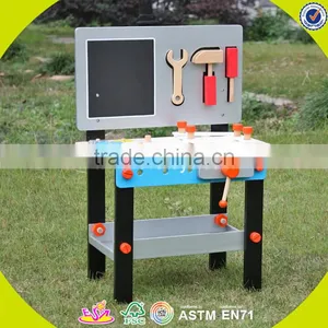 2017 Wholesale Kids Wooden Tool Table New Design Baby Wooden Tool Table Cheap Children Wooden Tool Table W03D070 thumbnail-1
