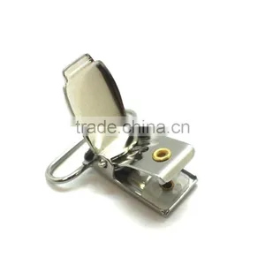 1" Stamping Steel Metal Suspender Clip With Plastic Teeth Inside for Garment, High Quality, Fashion Metal Clip thumbnail-2