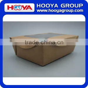 Disposable Brown Kraft Paper Fruit&salad Packing Box With PET Windows thumbnail-3