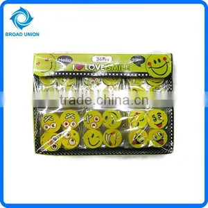 Round Shape Cute Smile Eraser Emoji Eraser Rubber Eraser thumbnail-1