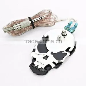 NEW Black Skull Tattoo Power Supply Foot Switch Pedal Flat Stainless Steel thumbnail-1