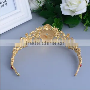 2017 High Quality Fashion Hair Accessories Headband Woman Retro Noble Queen Metal Crowns LH002-004 thumbnail-5