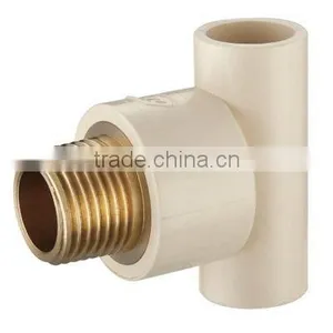ASTM D2846 CPVC BRASS MALE TEE thumbnail-1