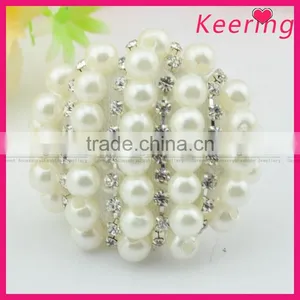 Beautiful Beaded Pearl Rhinestone China All Types of Buttons Wholesale Factory thumbnail-1