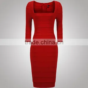 Traditional Style Brand Design New Products Rayon Bandage Dress Shenzhen Factory thumbnail-2