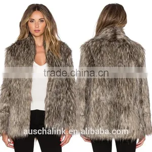 Hot Sale Women Cheap Fashion Pattern Faux Fur Coats Made in China thumbnail-4