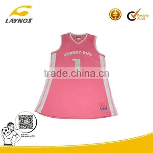 Best Quality Dry Fit Pink Camo Basketball Jersey thumbnail-1