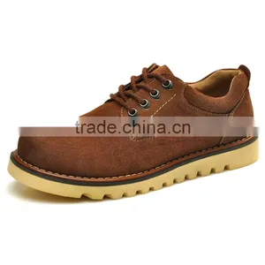 Black Swede Leather Casual Shoes Fashion Sample for Men, Adults Work Boots Shoes With Leather Upper and Rubber Sole thumbnail-2