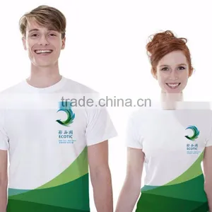 White/gray Color Short Sleeve O-neck Cotton Couple Bulk Wholesale Unisex T-shirts thumbnail-1