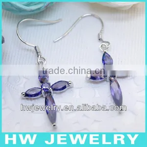 21018 Cross Drop Earring thumbnail-1