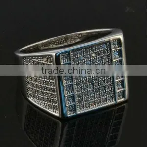 Mens Micro Pave CZ Ring thumbnail-1