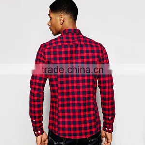 Skinny Check Shirt in Twill Plaids Shirt Manufacturer In China thumbnail-2