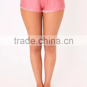 MGOO Shinny Singlet Pajamas Set Rose Satin Pyjama Shorts Set Two Pieces Women Sleepwear thumbnail-6