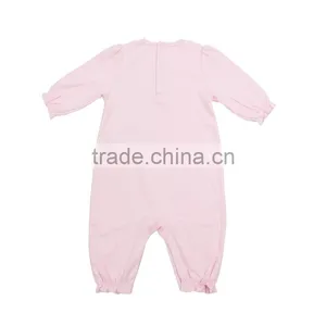 Embroidery Ballet Shoes Newborn Romper Baby Girl Bubble Romper thumbnail-2