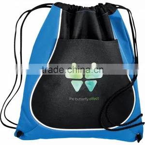 Coil Drawstring Backpack - Has an Open Main Compartment, Which Cinches at the Top, Open Front Pocket and Comes With Your Logo. thumbnail-5