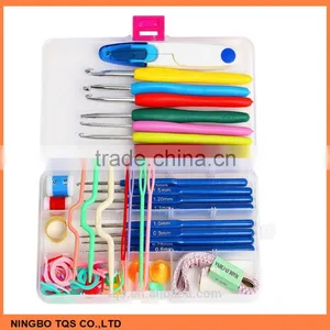 Hot Selling Plastic Crochet Hook Set Include Knitting Yarns,Thimble,Measuring Tape,Handle Knitting Needles Hooks thumbnail-5
