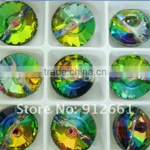 Silver Back Crystal Button Shirt Buttons Garment Accessory Round Crystal Buttons Wholesales thumbnail-3