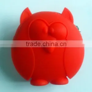 Silicone Rubber Bag Coin Purse Key Purse Cute Owl Silicone Wallet thumbnail-1