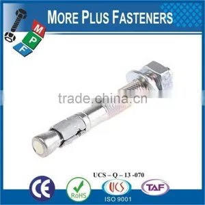 Made In Taiwan Heavy Load Bronze Finished Green Plated Stainless Steel Sleeve Anchor Wedge Bolt thumbnail-1