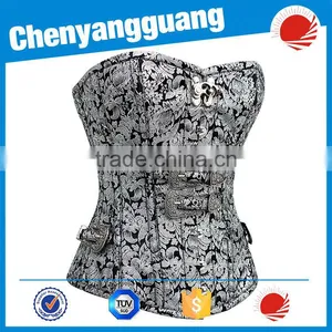 Good Quality 9 Bone Double Stitches Rubber Waist Training Corset thumbnail-5