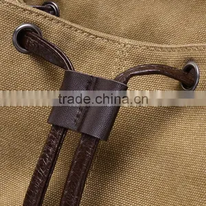 New Designer Fashion Khaki Men's Large Backpack Messenger Bag thumbnail-4