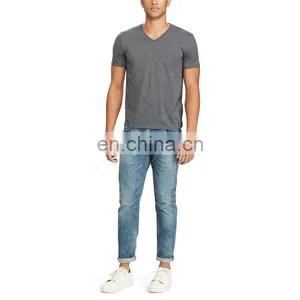 Short Sleeve Style T-shirt 100% Cotton Jersey 30/1 With V-neck thumbnail-4