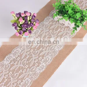 Decorated Lace Burlap Christmas Table Runner thumbnail-3