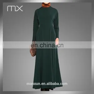 Fashionable Muslim Ladies Wide Bottom Abaya A Line Design Islamic Jilbabs 2017 thumbnail-1