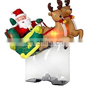 HI Hot Sale Giant Inflatable Christmas Santa Claus Decoration, Inflatable Reindeer Christmas Holiday Decoration thumbnail-2