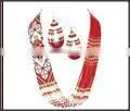 Red Long Seed Bead Necklace Multi Layer thumbnail-1