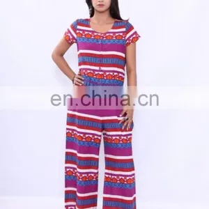 Printed Cotton Designer Jumpsuit thumbnail-3