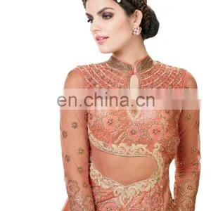 Bridal Wear Semi-Stitched Wonderful Net Gown (anarkali Dresses) thumbnail-2
