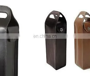 Leather Wine Tote Bag thumbnail-2